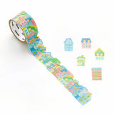 BANDE  PASTEL HOUSE WASHI TAPE STICKER ROLL