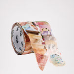 A double roll of Bande Japanese washi tape ice cream and cone stickers. The roll has two rows — one featuring individual stickers of ice cream cones and another of  individual ice cream scoops. Available at NiMi Projects UK. 